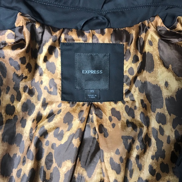 Express | black double button front coat size XS - Picture 3 of 5